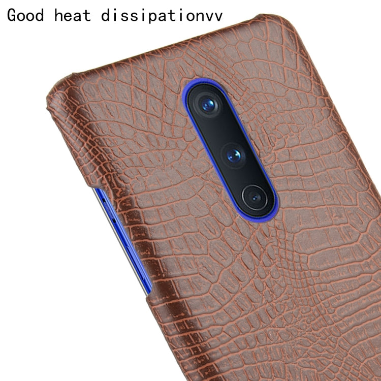 For OnePlus 8 Shockproof Crocodile Texture PC + PU Case