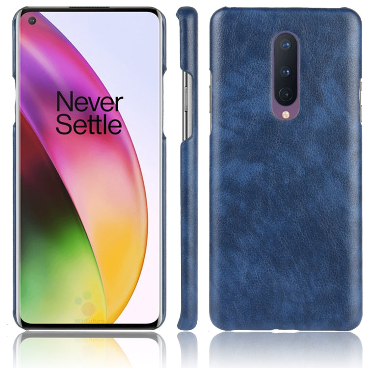 For OnePlus 8 Shockproof Litchi Texture PC + PU Case