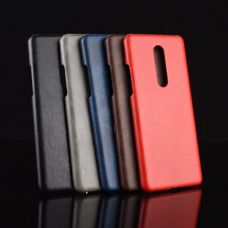 For OnePlus 8 Shockproof Litchi Texture PC + PU Case