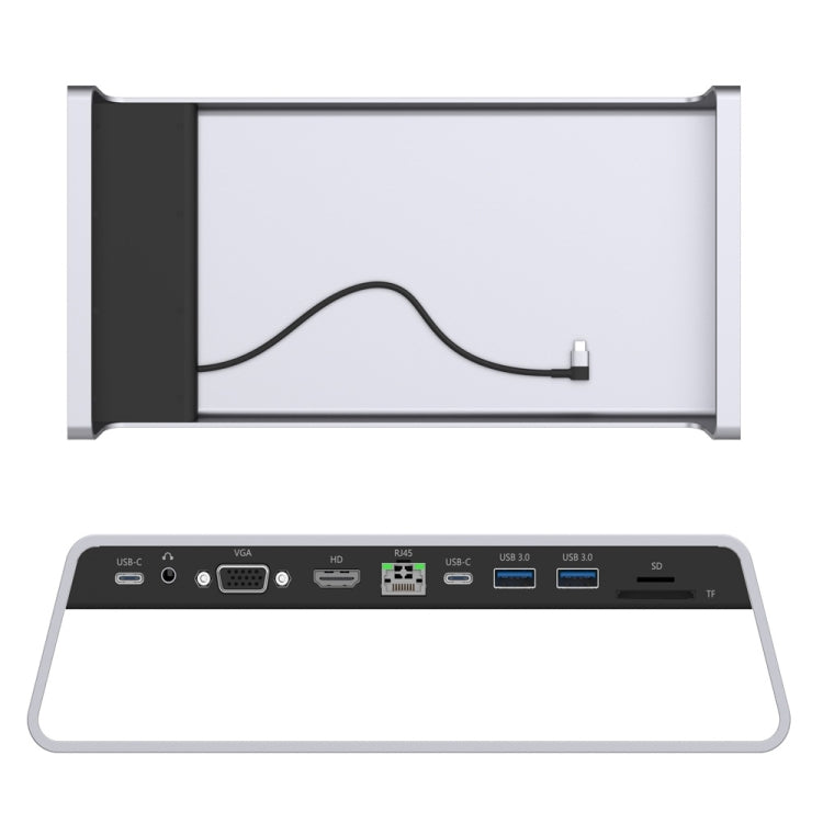 95109 Type-C To HDMI + VGA + RJ45 + USB3.0 x 2 11 in One Multi-Function Adapter and Computer Base