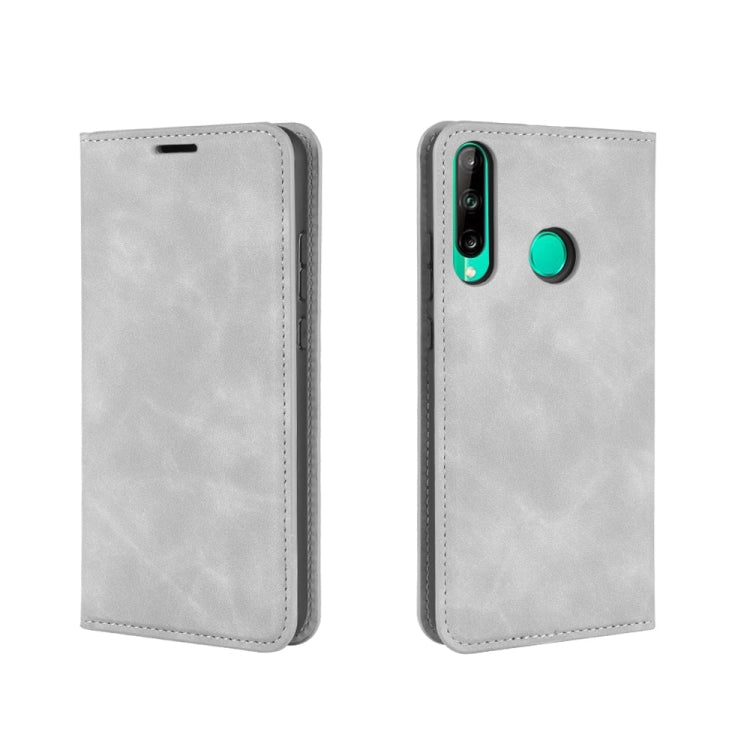 For Huawei P40 lite E Retro-skin Business Magnetic Suction Leather Case with Holder & Card Slots & Wallet