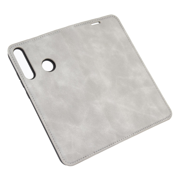 For Huawei P40 lite E Retro-skin Business Magnetic Suction Leather Case with Holder & Card Slots & Wallet