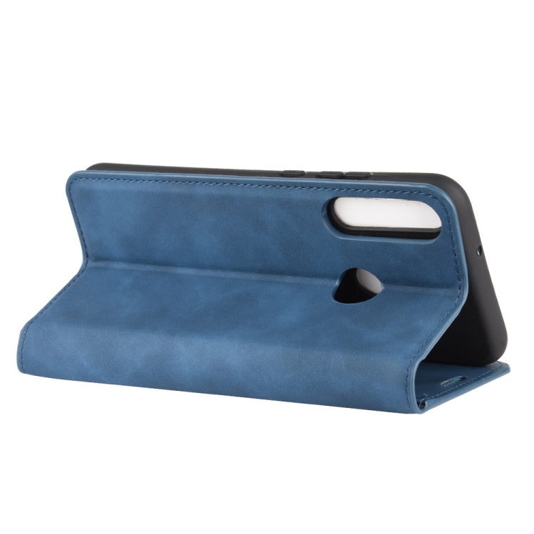 For Huawei P40 lite E Retro-skin Business Magnetic Suction Leather Case with Holder & Card Slots & Wallet