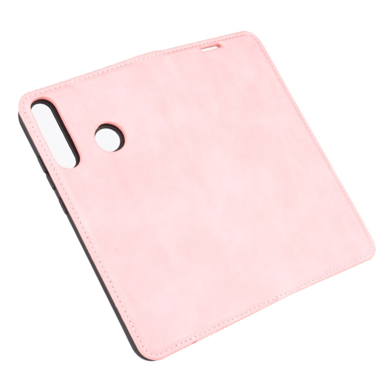 For Huawei P40 lite E Retro-skin Business Magnetic Suction Leather Case with Holder & Card Slots & Wallet