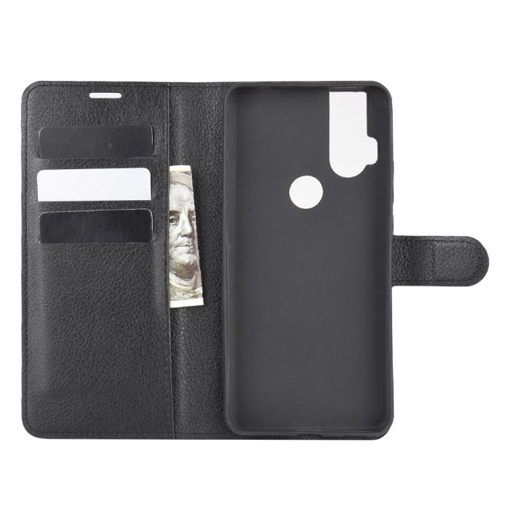 For Motorola One Hyper Litchi Texture Horizontal Flip Protective Case with Holder & Card Slots & Wallet