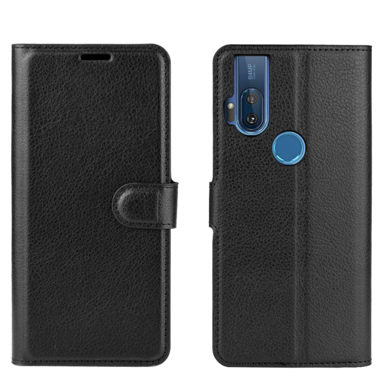 For Motorola One Hyper Litchi Texture Horizontal Flip Protective Case with Holder & Card Slots & Wallet