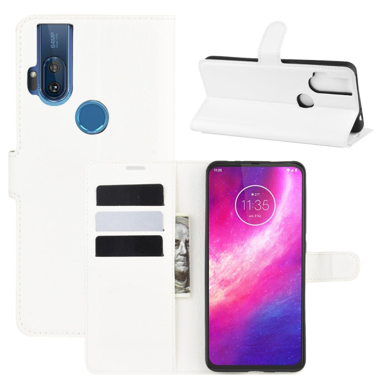 For Motorola One Hyper Litchi Texture Horizontal Flip Protective Case with Holder & Card Slots & Wallet