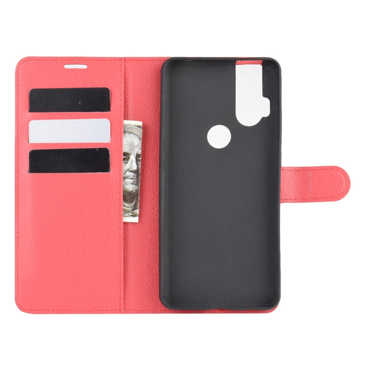 For Motorola One Hyper Litchi Texture Horizontal Flip Protective Case with Holder & Card Slots & Wallet
