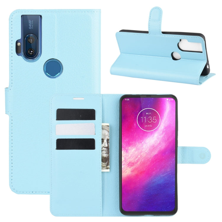 For Motorola One Hyper Litchi Texture Horizontal Flip Protective Case with Holder & Card Slots & Wallet