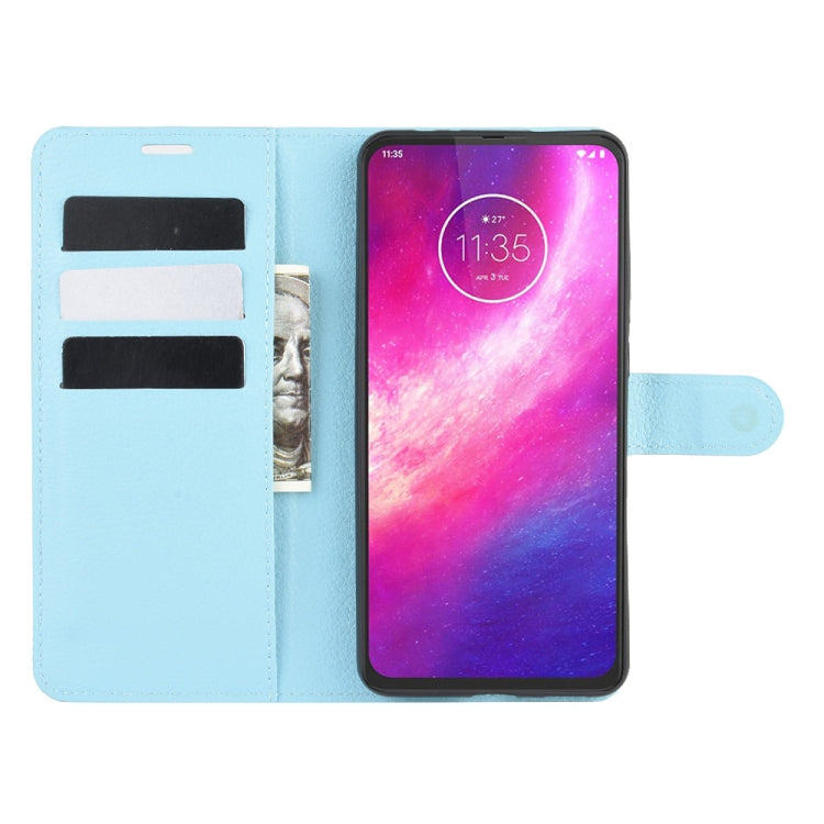 For Motorola One Hyper Litchi Texture Horizontal Flip Protective Case with Holder & Card Slots & Wallet