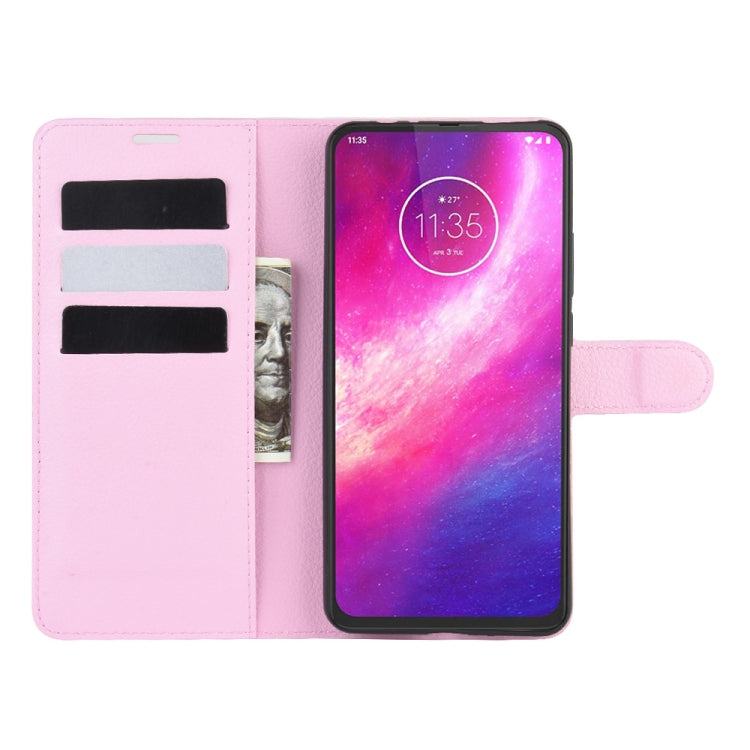 For Motorola One Hyper Litchi Texture Horizontal Flip Protective Case with Holder & Card Slots & Wallet