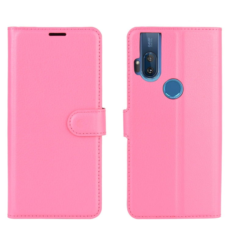 For Motorola One Hyper Litchi Texture Horizontal Flip Protective Case with Holder & Card Slots & Wallet