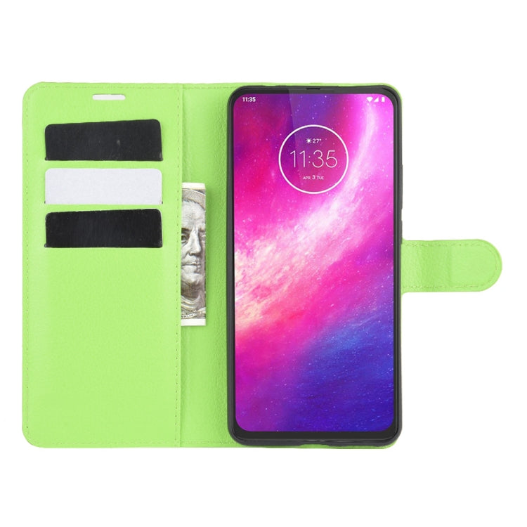 For Motorola One Hyper Litchi Texture Horizontal Flip Protective Case with Holder & Card Slots & Wallet