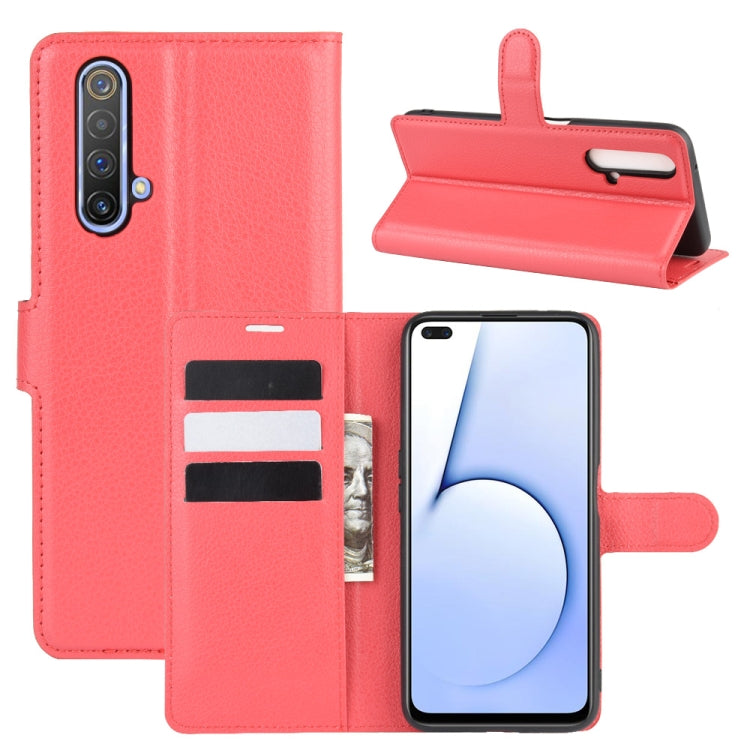For OPPO Realme X50 5G Litchi Texture Horizontal Flip Protective Case with Holder & Card Slots & Wallet