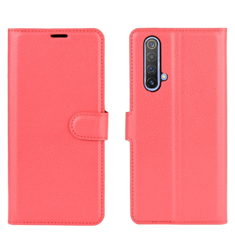 For OPPO Realme X50 5G Litchi Texture Horizontal Flip Protective Case with Holder & Card Slots & Wallet