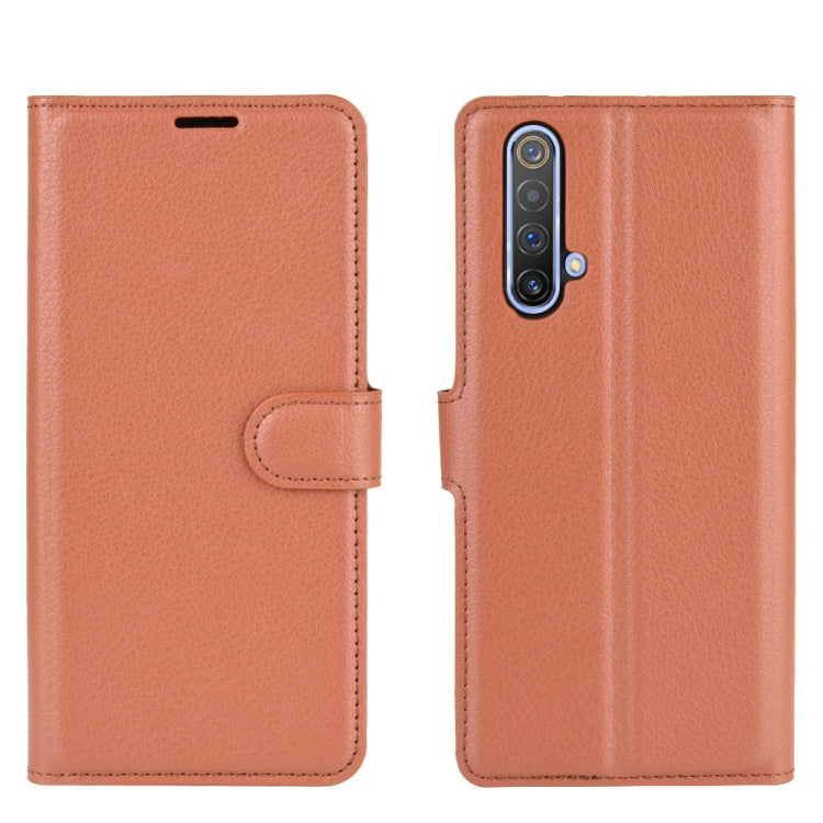 For OPPO Realme X50 5G Litchi Texture Horizontal Flip Protective Case with Holder & Card Slots & Wallet