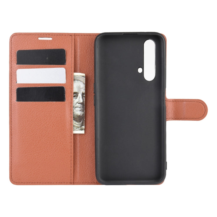 For OPPO Realme X50 5G Litchi Texture Horizontal Flip Protective Case with Holder & Card Slots & Wallet