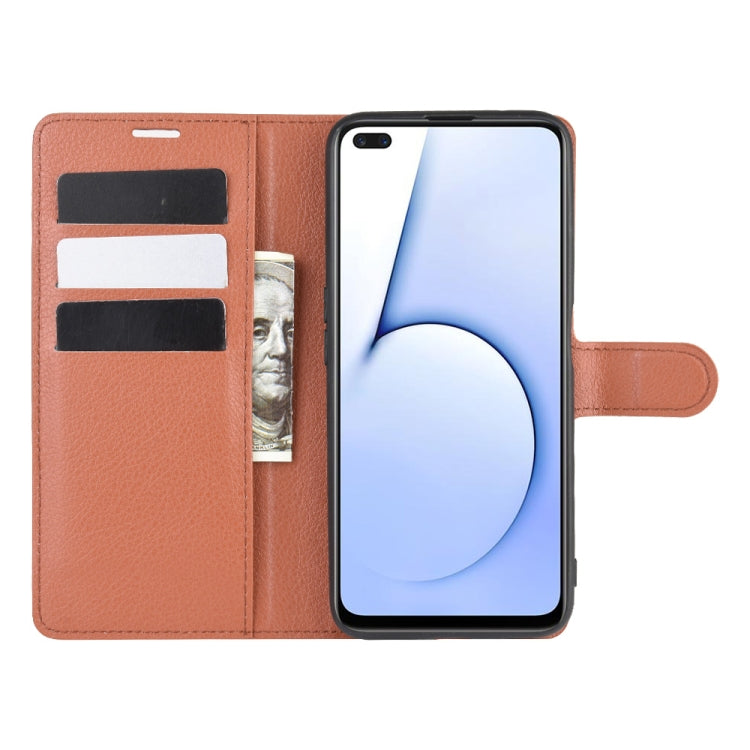 For OPPO Realme X50 5G Litchi Texture Horizontal Flip Protective Case with Holder & Card Slots & Wallet