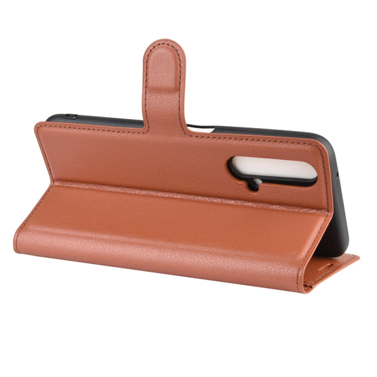 For OPPO Realme X50 5G Litchi Texture Horizontal Flip Protective Case with Holder & Card Slots & Wallet