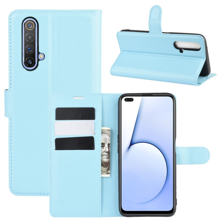 For OPPO Realme X50 5G Litchi Texture Horizontal Flip Protective Case with Holder & Card Slots & Wallet