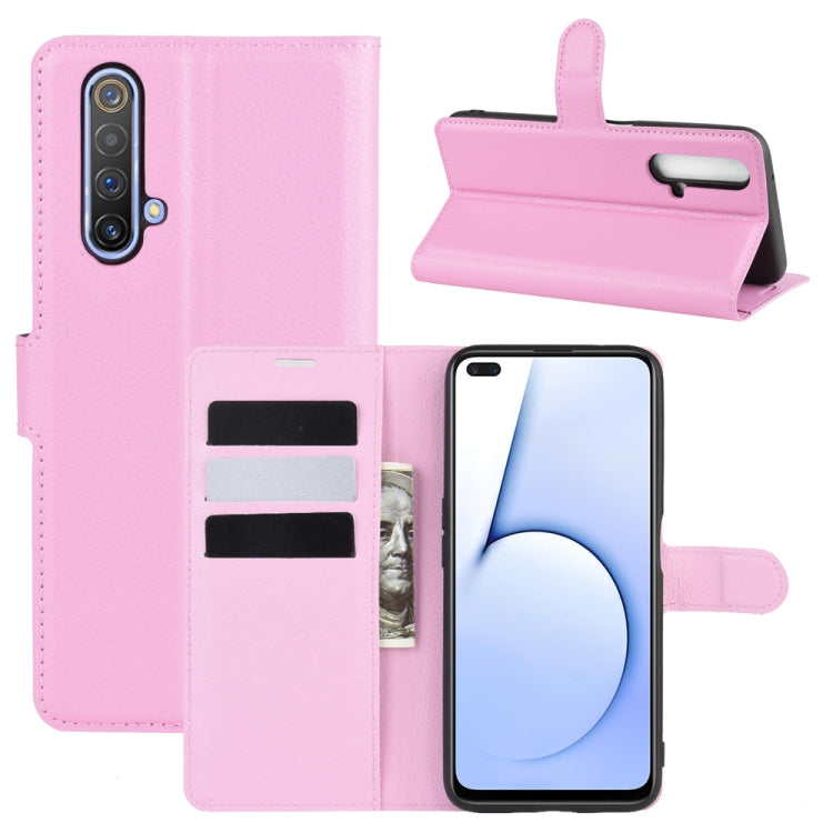 For OPPO Realme X50 5G Litchi Texture Horizontal Flip Protective Case with Holder & Card Slots & Wallet