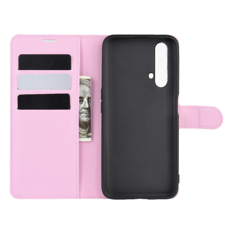 For OPPO Realme X50 5G Litchi Texture Horizontal Flip Protective Case with Holder & Card Slots & Wallet