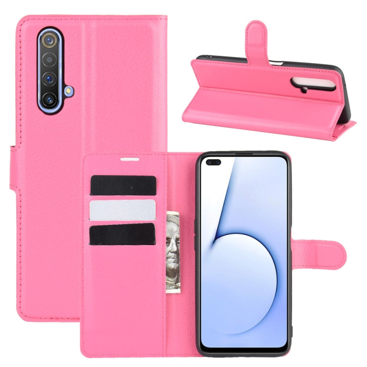 For OPPO Realme X50 5G Litchi Texture Horizontal Flip Protective Case with Holder & Card Slots & Wallet
