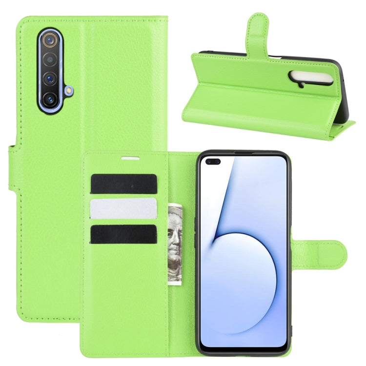 For OPPO Realme X50 5G Litchi Texture Horizontal Flip Protective Case with Holder & Card Slots & Wallet