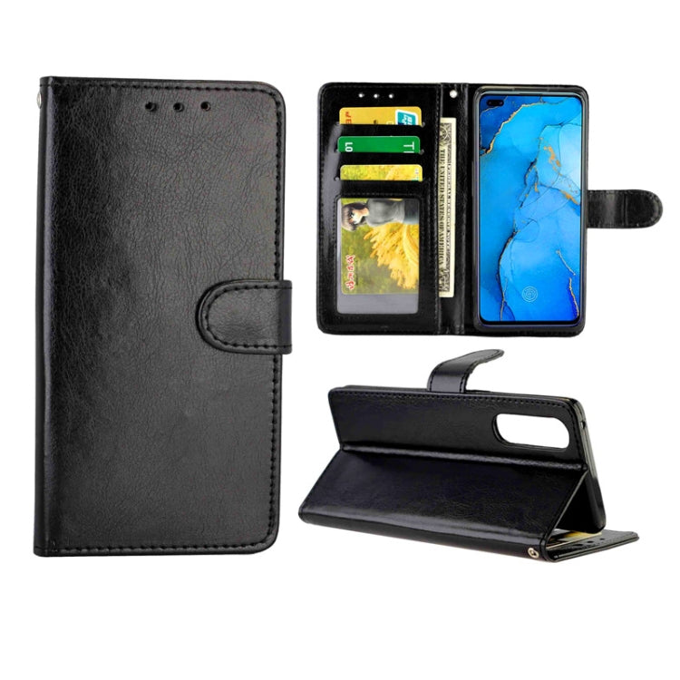 For OPPO Reno3 Pro Crazy Horse Texture Leather Horizontal Flip Protective Case with Holder & Card Slots & Wallet & Photo Frame