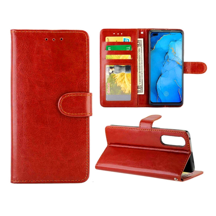 For OPPO Reno3 Pro Crazy Horse Texture Leather Horizontal Flip Protective Case with Holder & Card Slots & Wallet & Photo Frame
