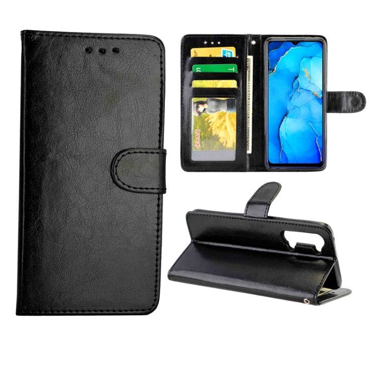 For OPPO Reno3 Crazy Horse Texture Leather Horizontal Flip Protective Case with Holder & Card Slots & Wallet & Photo Frame