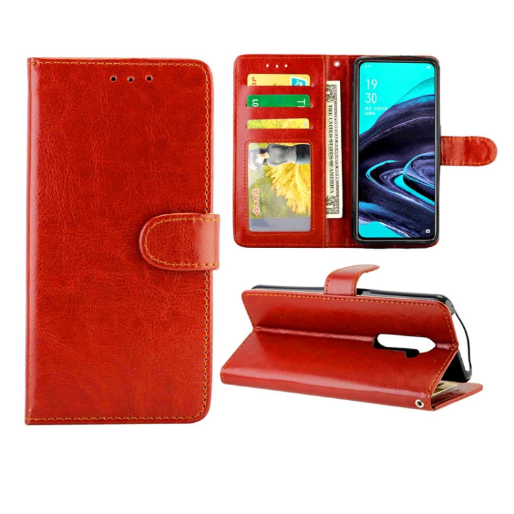 For OPPO Reno2 Crazy Horse Texture Leather Horizontal Flip Protective Case with Holder & Card Slots & Wallet & Photo Frame