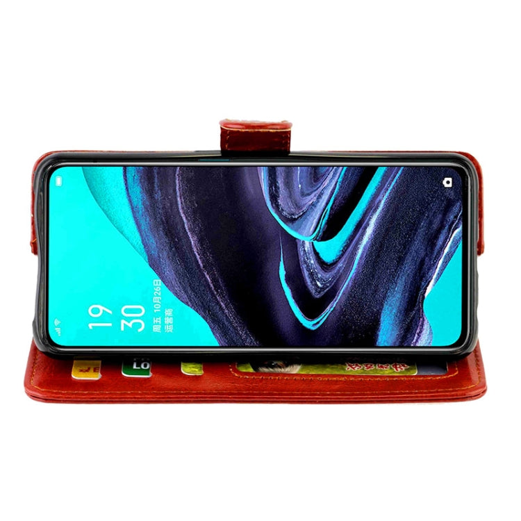 For OPPO Reno2 Crazy Horse Texture Leather Horizontal Flip Protective Case with Holder & Card Slots & Wallet & Photo Frame