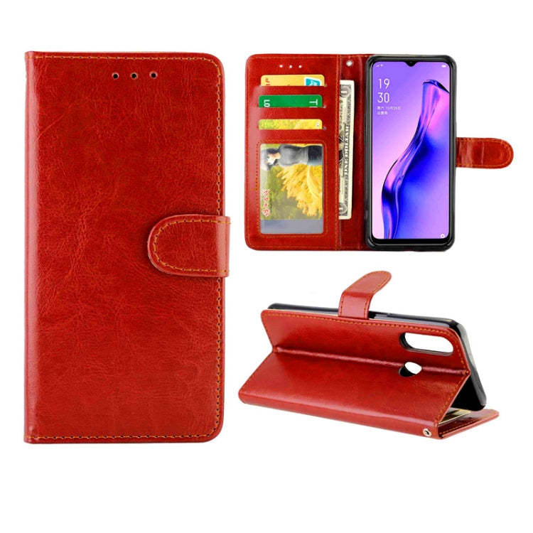 For OPPO A31/A8 Crazy Horse Texture Leather Horizontal Flip Protective Case with Holder & Card Slots & Wallet & Photo Frame