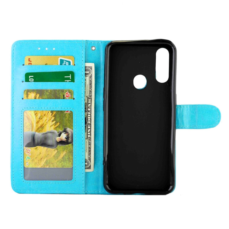 For OPPO A31/A8 Crazy Horse Texture Leather Horizontal Flip Protective Case with Holder & Card Slots & Wallet & Photo Frame