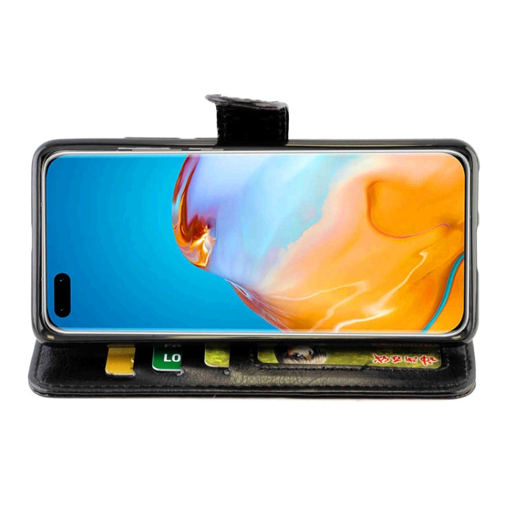 For Huawei P40 Pro Crazy Horse Texture Leather Horizontal Flip Protective Case with Holder & Card Slots & Wallet & Photo Frame