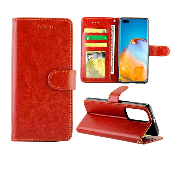 For Huawei P40 Pro Crazy Horse Texture Leather Horizontal Flip Protective Case with Holder & Card Slots & Wallet & Photo Frame
