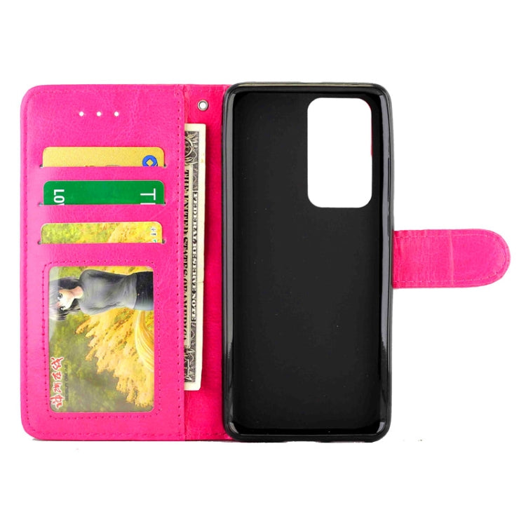 For Huawei P40 Pro Crazy Horse Texture Leather Horizontal Flip Protective Case with Holder & Card Slots & Wallet & Photo Frame