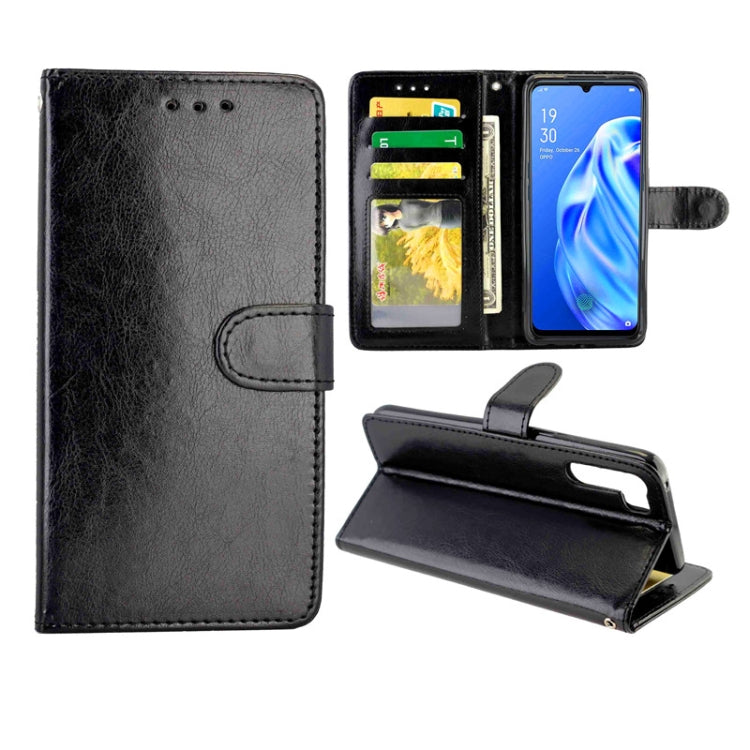 For OPPO A91/ F15(2020) Crazy Horse Texture Leather Horizontal Flip Protective Case with Holder & Card Slots & Wallet & Photo Frame