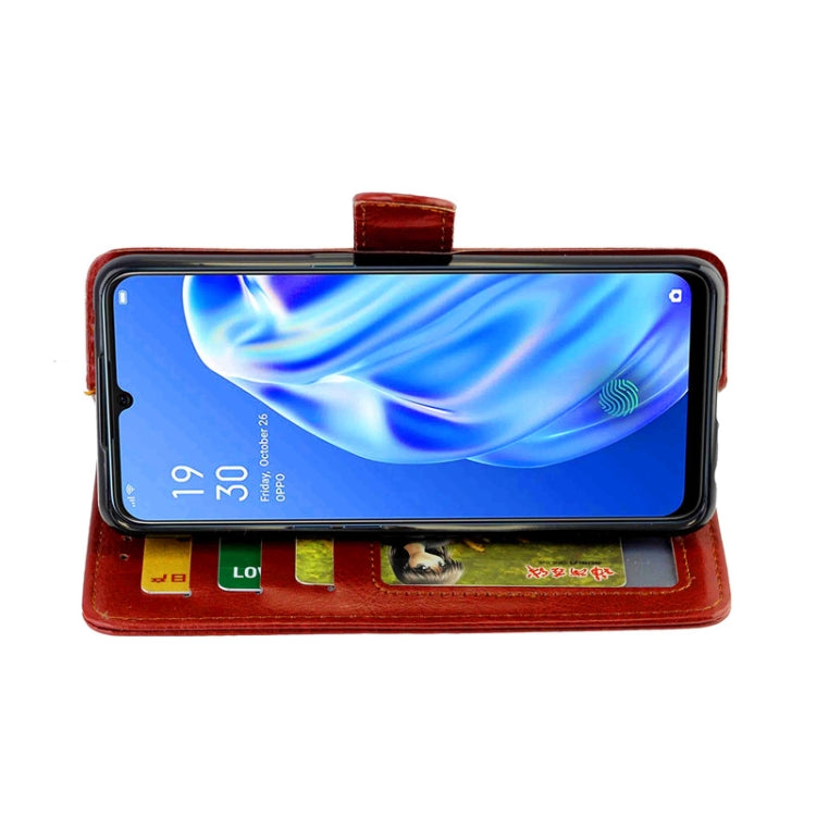 For OPPO A91/ F15(2020) Crazy Horse Texture Leather Horizontal Flip Protective Case with Holder & Card Slots & Wallet & Photo Frame