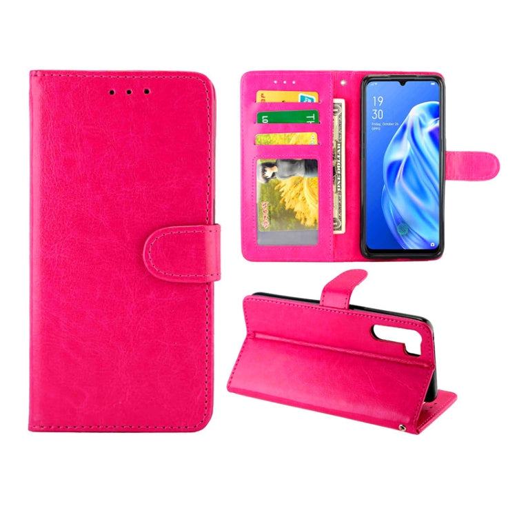 For OPPO A91/ F15(2020) Crazy Horse Texture Leather Horizontal Flip Protective Case with Holder & Card Slots & Wallet & Photo Frame