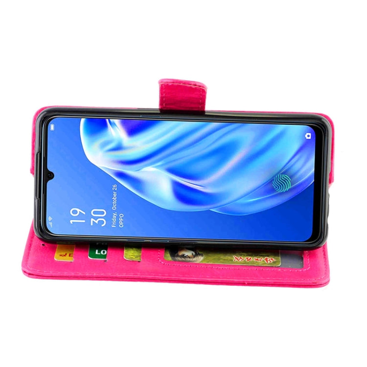 For OPPO A91/ F15(2020) Crazy Horse Texture Leather Horizontal Flip Protective Case with Holder & Card Slots & Wallet & Photo Frame