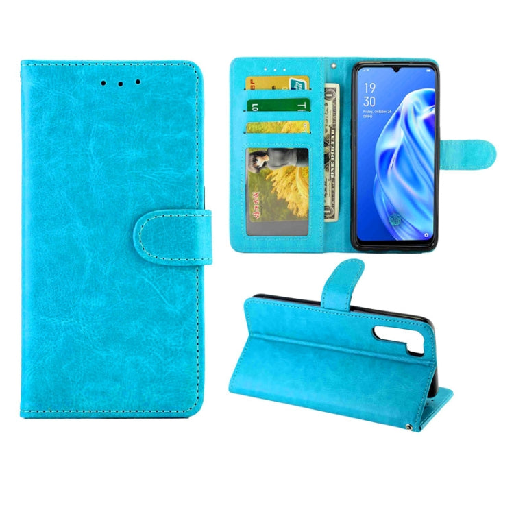 For OPPO A91/ F15(2020) Crazy Horse Texture Leather Horizontal Flip Protective Case with Holder & Card Slots & Wallet & Photo Frame