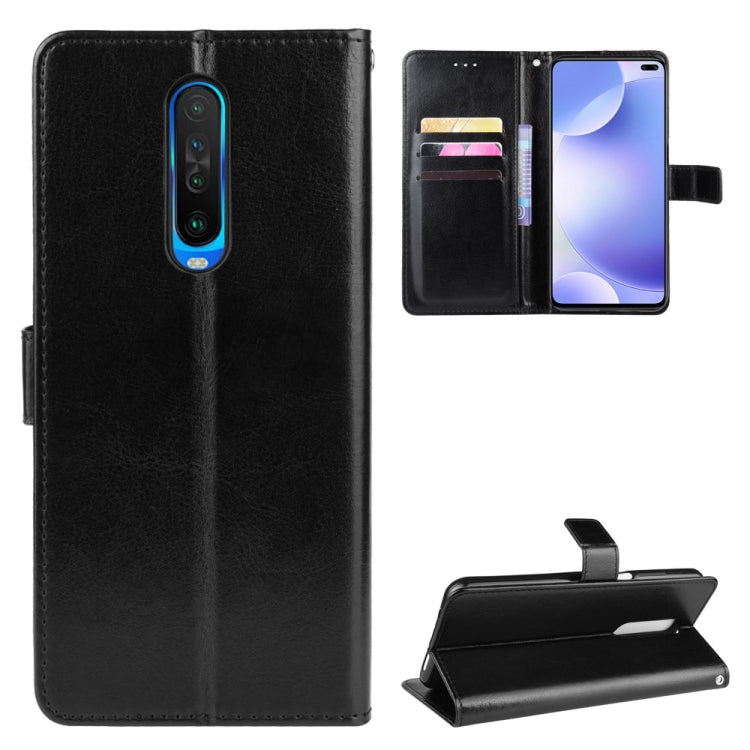 For Xiaomi Redmi K30/Poco X2 Retro Crazy Horse Texture Horizontal Flip Leather Case , with Holder & Card Slots & Photo Frame