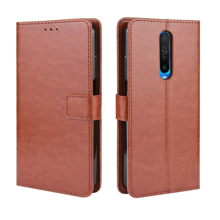 For Xiaomi Redmi K30/Poco X2 Retro Crazy Horse Texture Horizontal Flip Leather Case , with Holder & Card Slots & Photo Frame