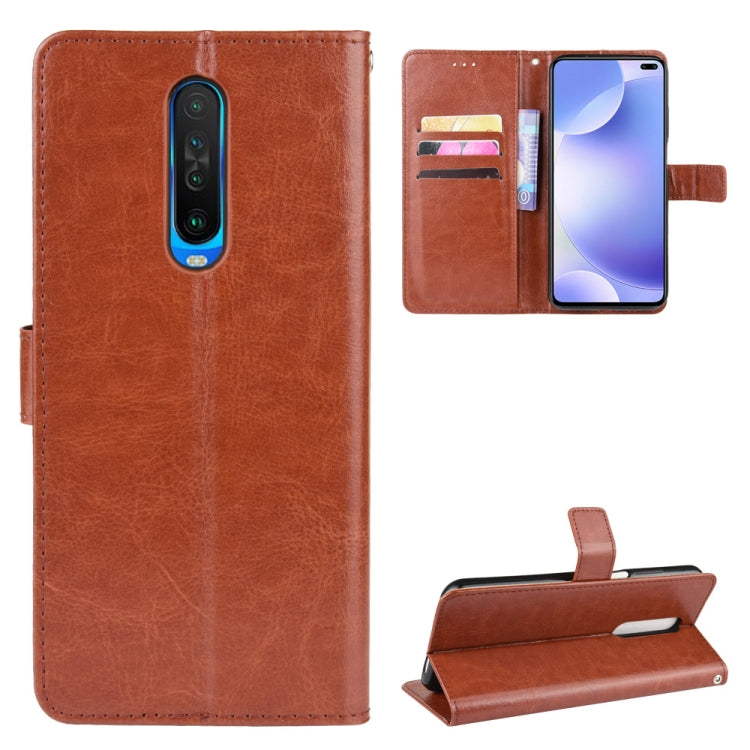 For Xiaomi Redmi K30/Poco X2 Retro Crazy Horse Texture Horizontal Flip Leather Case , with Holder & Card Slots & Photo Frame