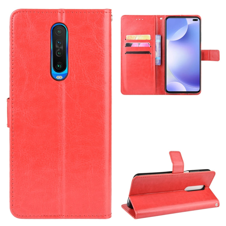 For Xiaomi Redmi K30/Poco X2 Retro Crazy Horse Texture Horizontal Flip Leather Case , with Holder & Card Slots & Photo Frame