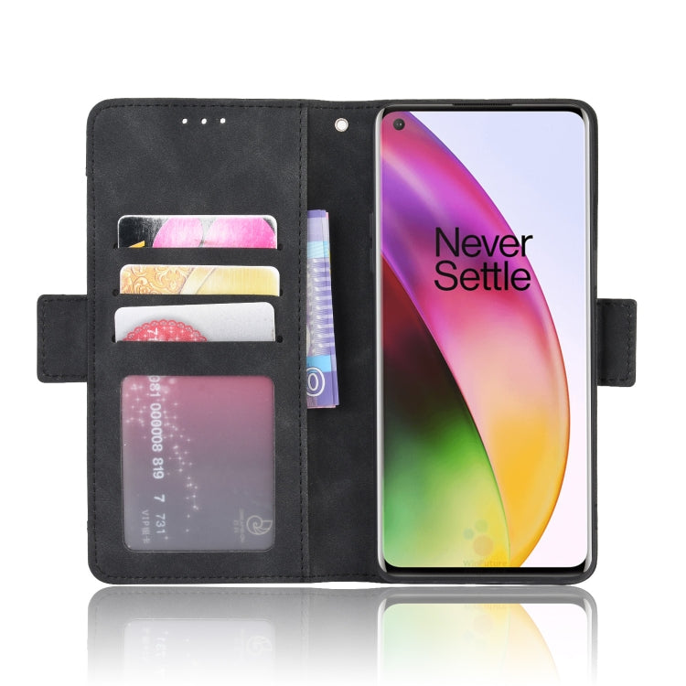 For OnePlus 8 Wallet Style Skin Feel Calf Pattern Leather Case with Separate Card Slot