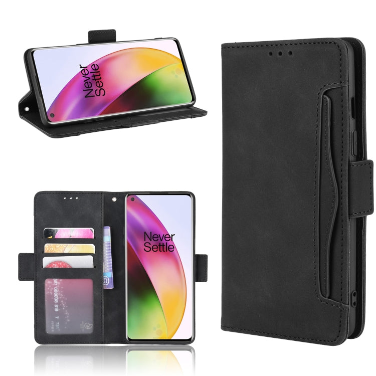 For OnePlus 8 Wallet Style Skin Feel Calf Pattern Leather Case with Separate Card Slot
