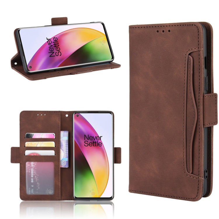 For OnePlus 8 Wallet Style Skin Feel Calf Pattern Leather Case with Separate Card Slot